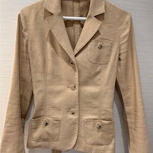 Theory Beige Safari Blazer